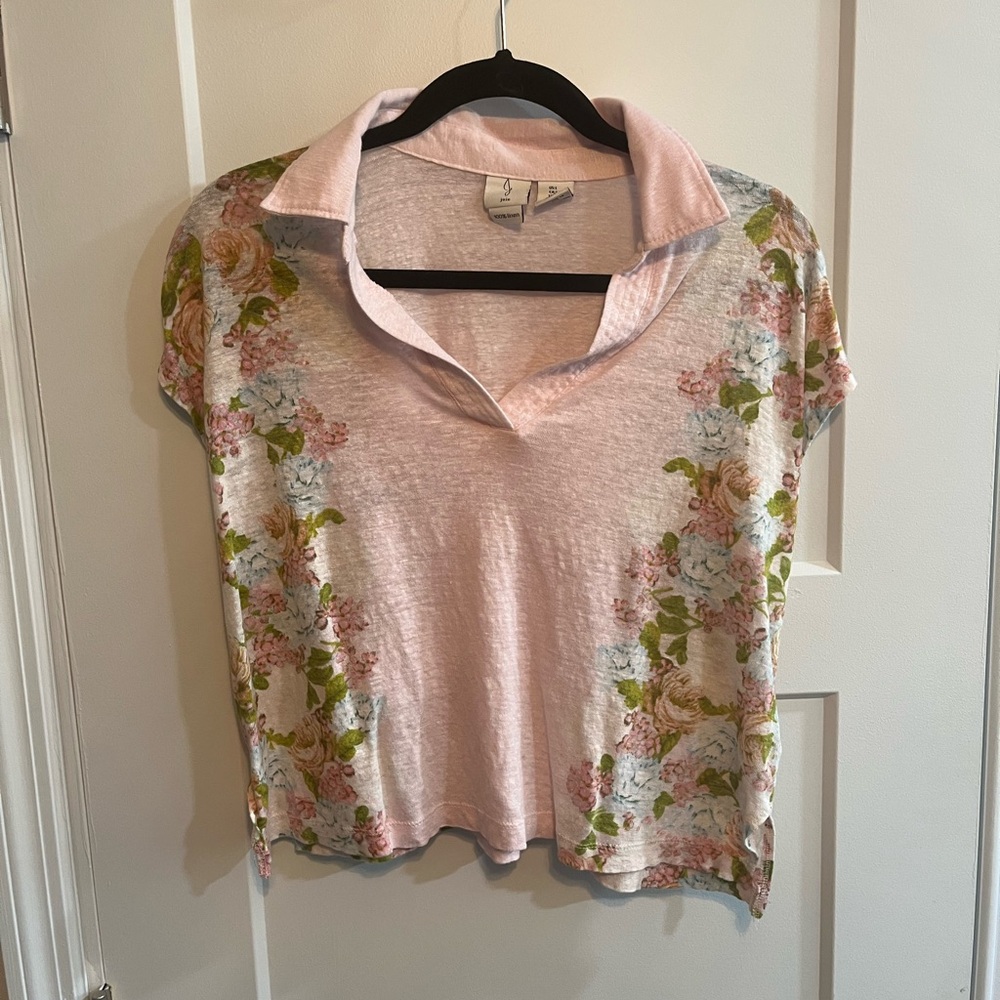 Joie Pink Floral Blouse